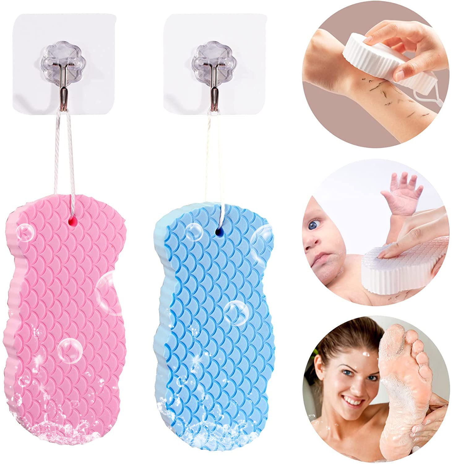 Super Soft Body Exfoliating Adult and Baby Bath Sponge