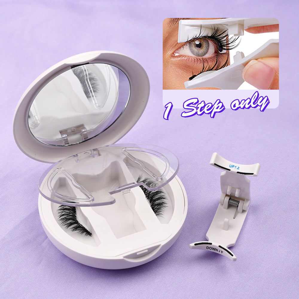 2 Pairs of 3d Natural Magnetic Silk Lashes with Mirror and Applicator