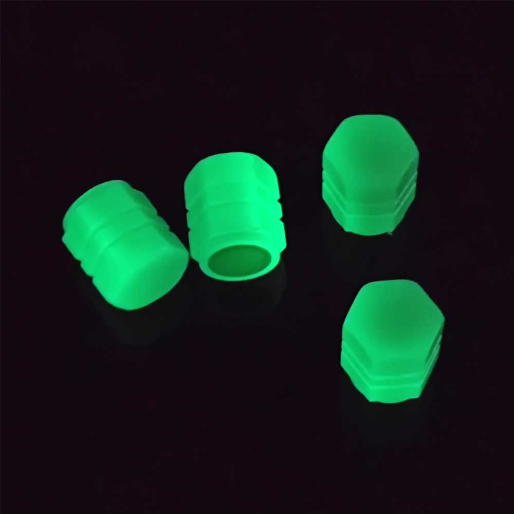 luminous valve caps fluorescent car tire valve cap
