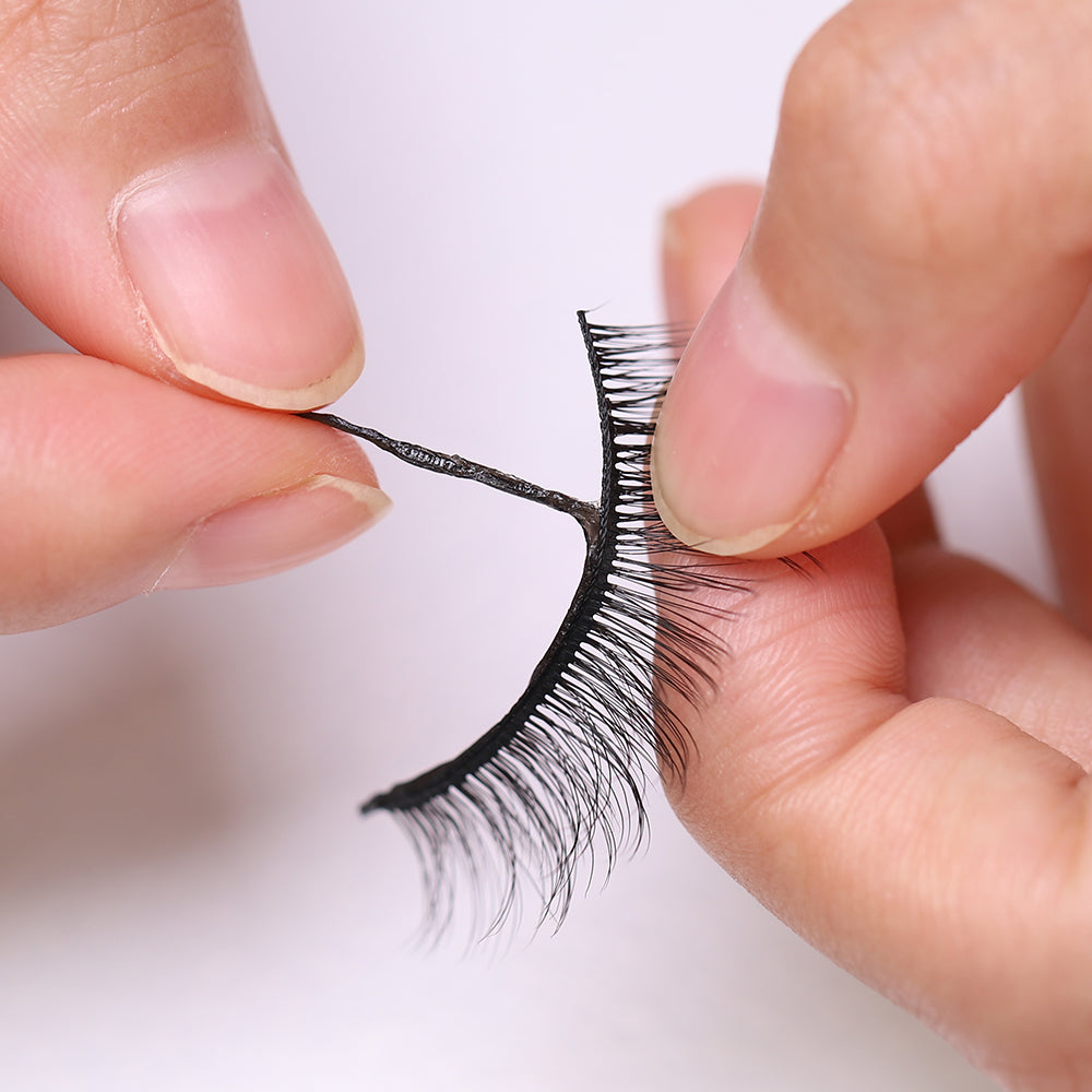 Self-adhesive false eyelash Self-adhesive false Silk  Eyelash Round Acrylic Package self adhesive eye lashes