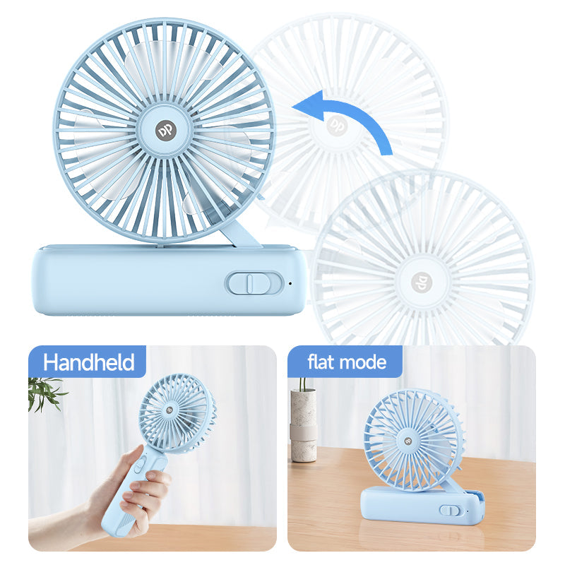 Handheld Mini Electric Portable Standing Fan Folding Small Desk Rechargeable Fan