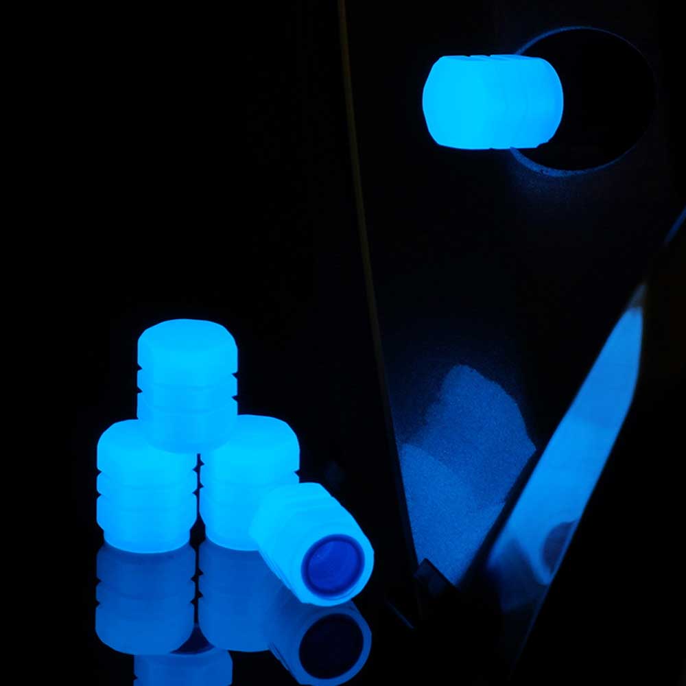 luminous valve caps fluorescent car tire valve cap