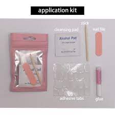 24 Pcs Handmade Almond French Nails